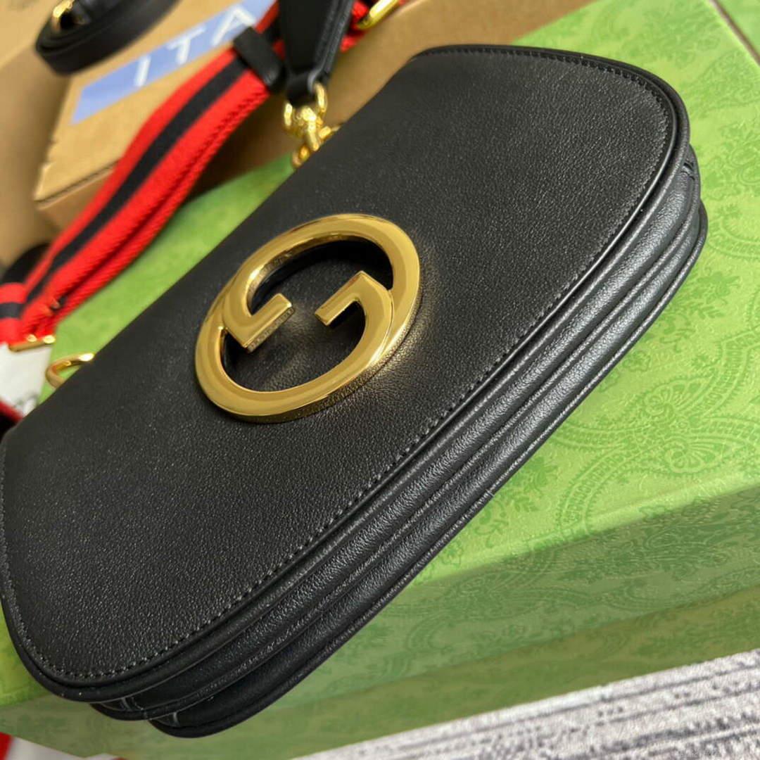 Gucci 698643 Gucci Blondie mini leather bag Black