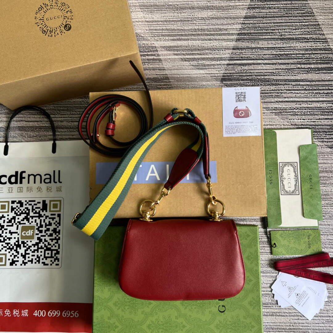 Gucci 698643 Gucci Blondie mini leather bag Red
