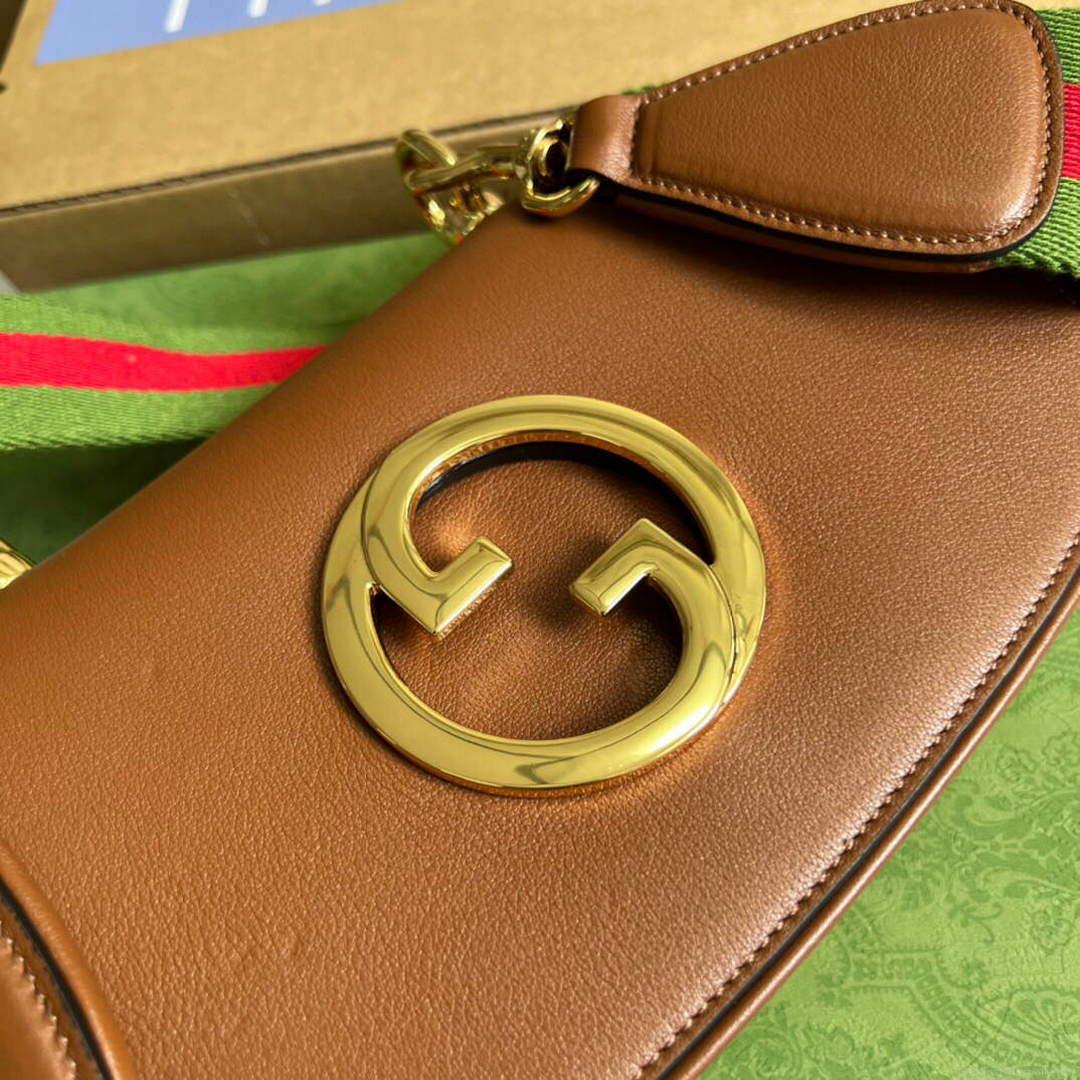 Gucci 698643 Gucci Blondie mini leather bag Brown