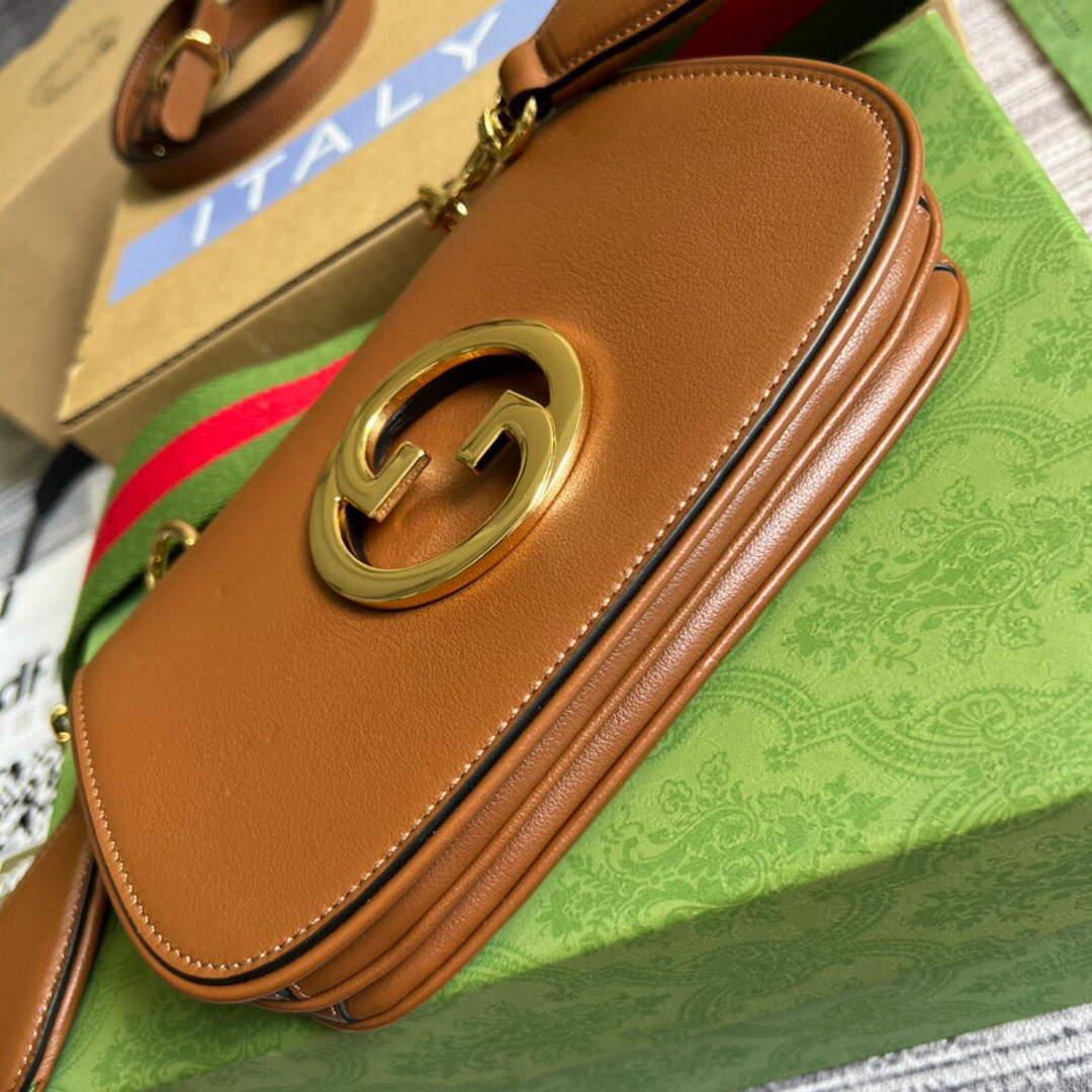 Gucci 698643 Gucci Blondie mini leather bag Brown