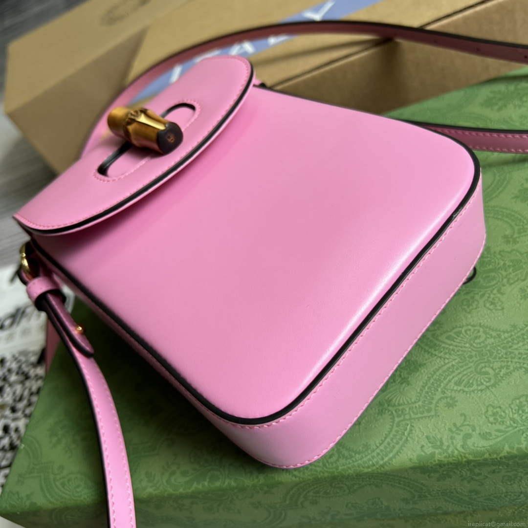 Gucci 702106 Bamboo Mini Handbag Pink