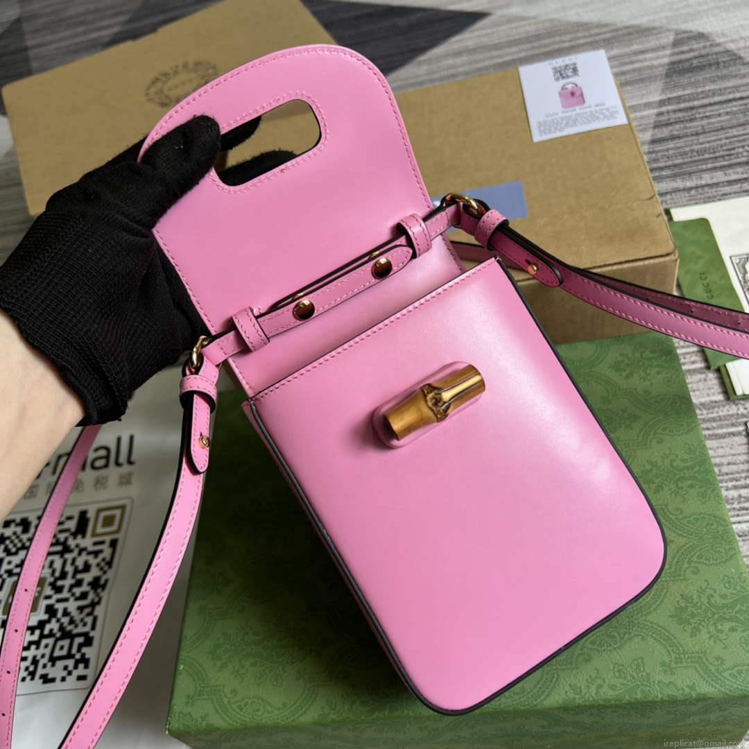 Gucci 702106 Bamboo Mini Handbag Pink