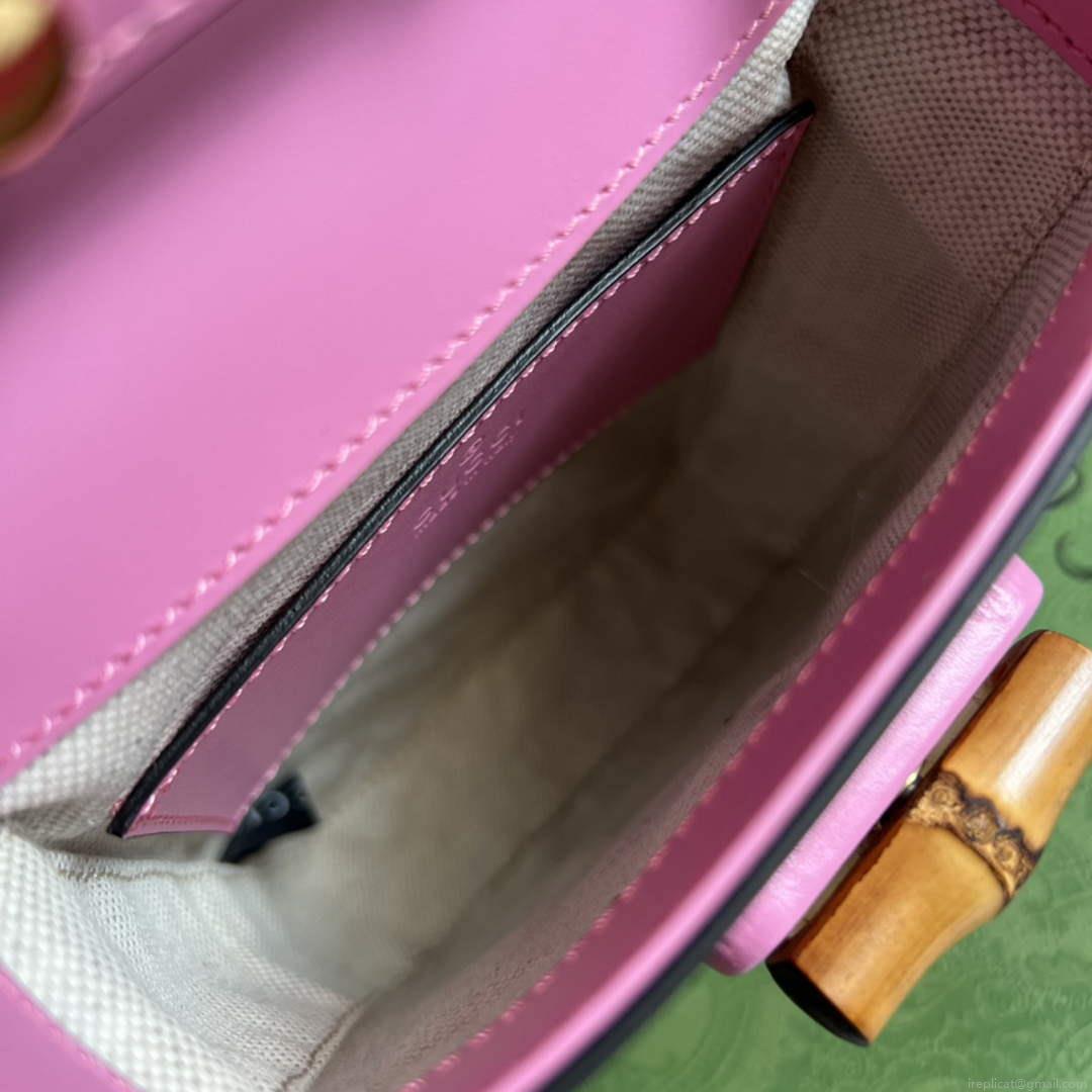 Gucci 702106 Bamboo Mini Handbag Pink