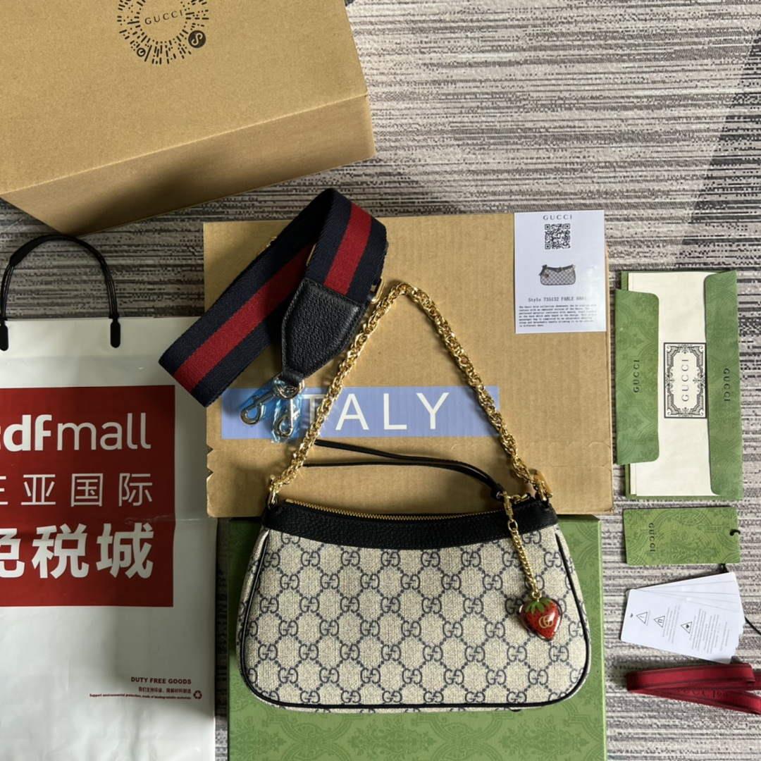 Gucci 735132 Ophidia small handbag Black