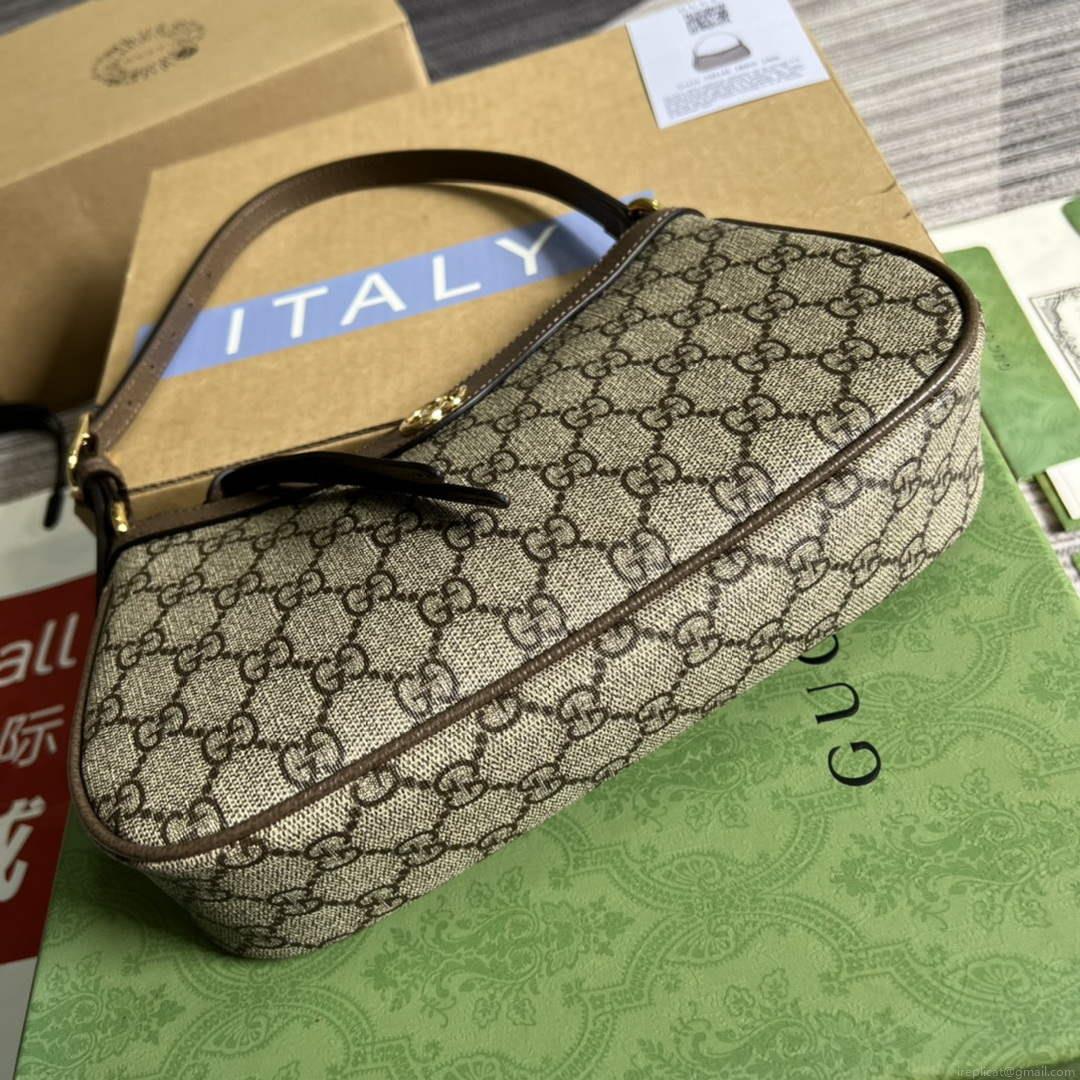 Gucci 735145 GG Supreme Ophidia small handbag Brown