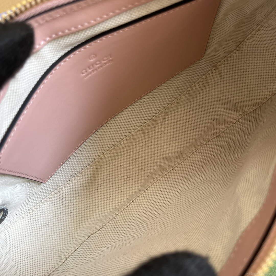 Gucci 735049 GG Matelassé Handbag Pink