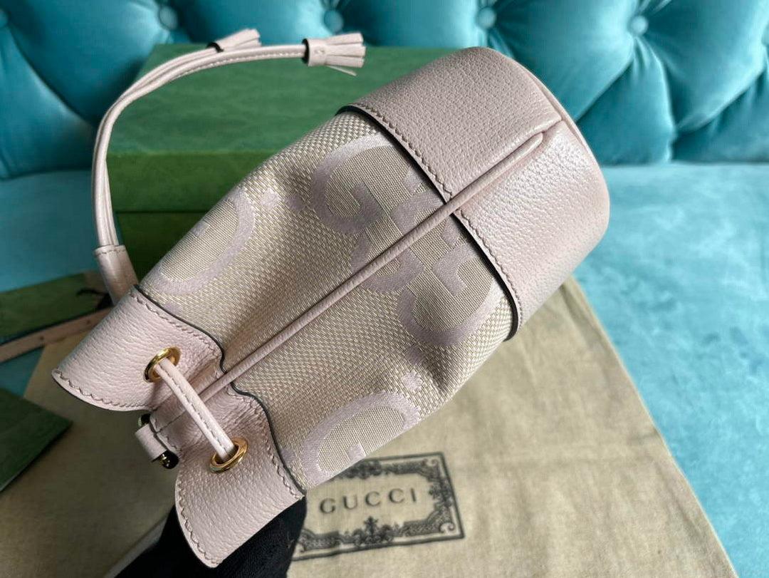 Gucci 550620 Ophidia jumbo GG mini bucket bag Light pink