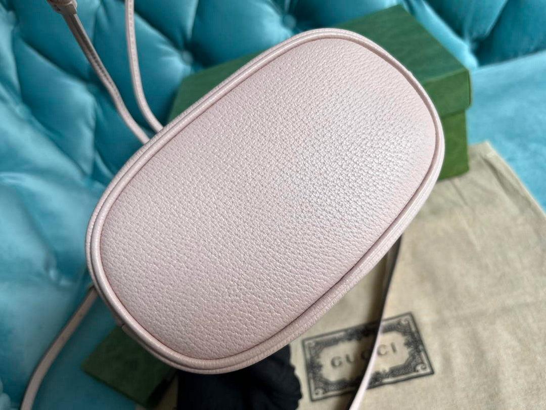 Gucci 550620 Ophidia jumbo GG mini bucket bag Light pink