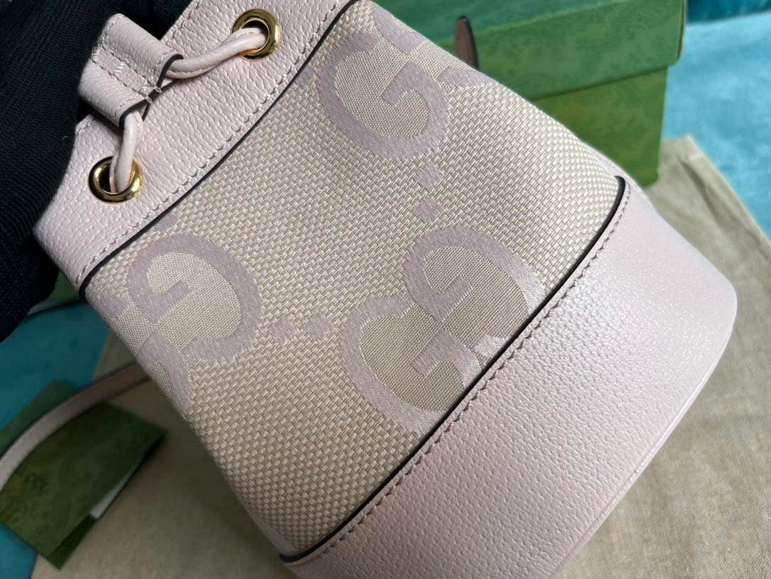 Gucci 550620 Ophidia jumbo GG mini bucket bag Light pink