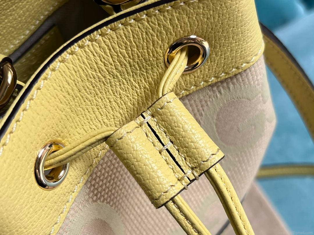 Gucci 550620 Ophidia jumbo GG mini bucket bag yellow
