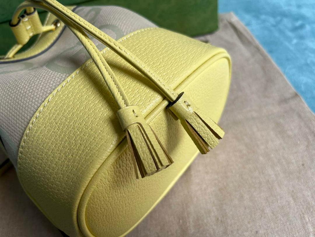 Gucci 550620 Ophidia jumbo GG mini bucket bag yellow