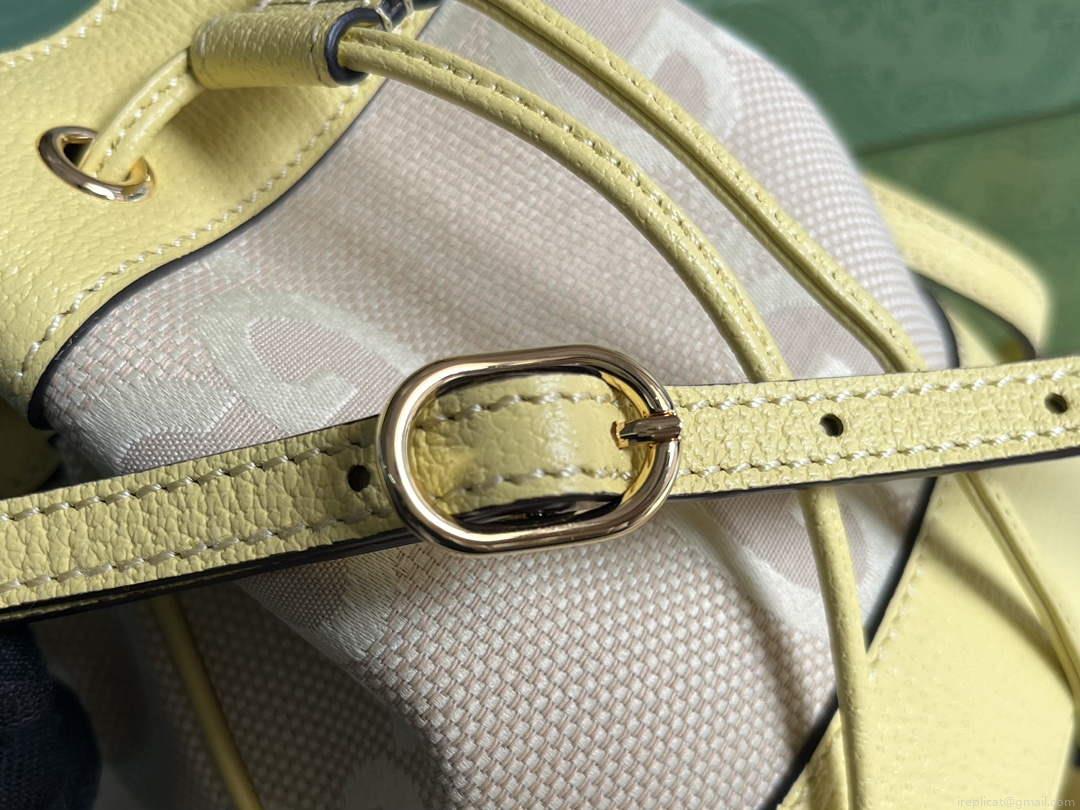 Gucci 550620 Ophidia jumbo GG mini bucket bag yellow