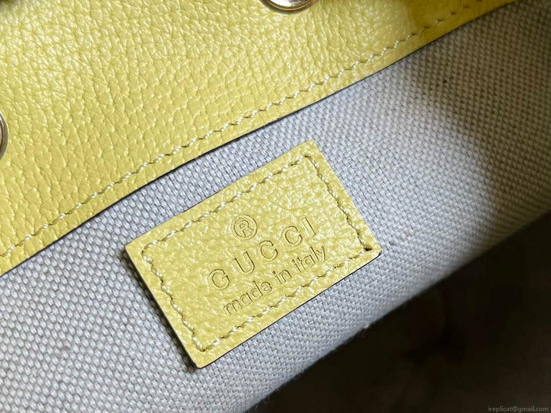 Gucci 550620 Ophidia jumbo GG mini bucket bag yellow