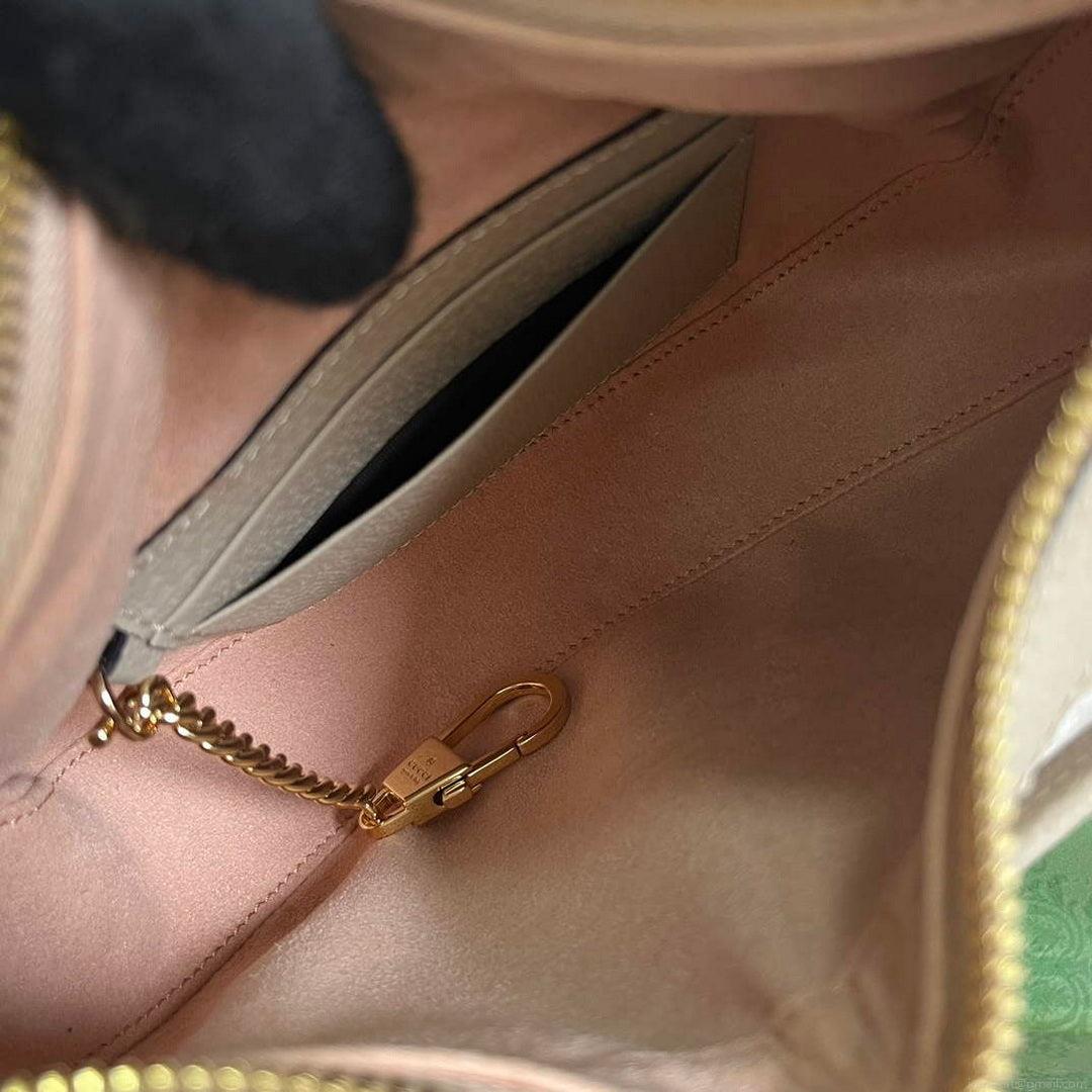 Gucci 726843 GG half-moon-shaped mini bag Oatmeal