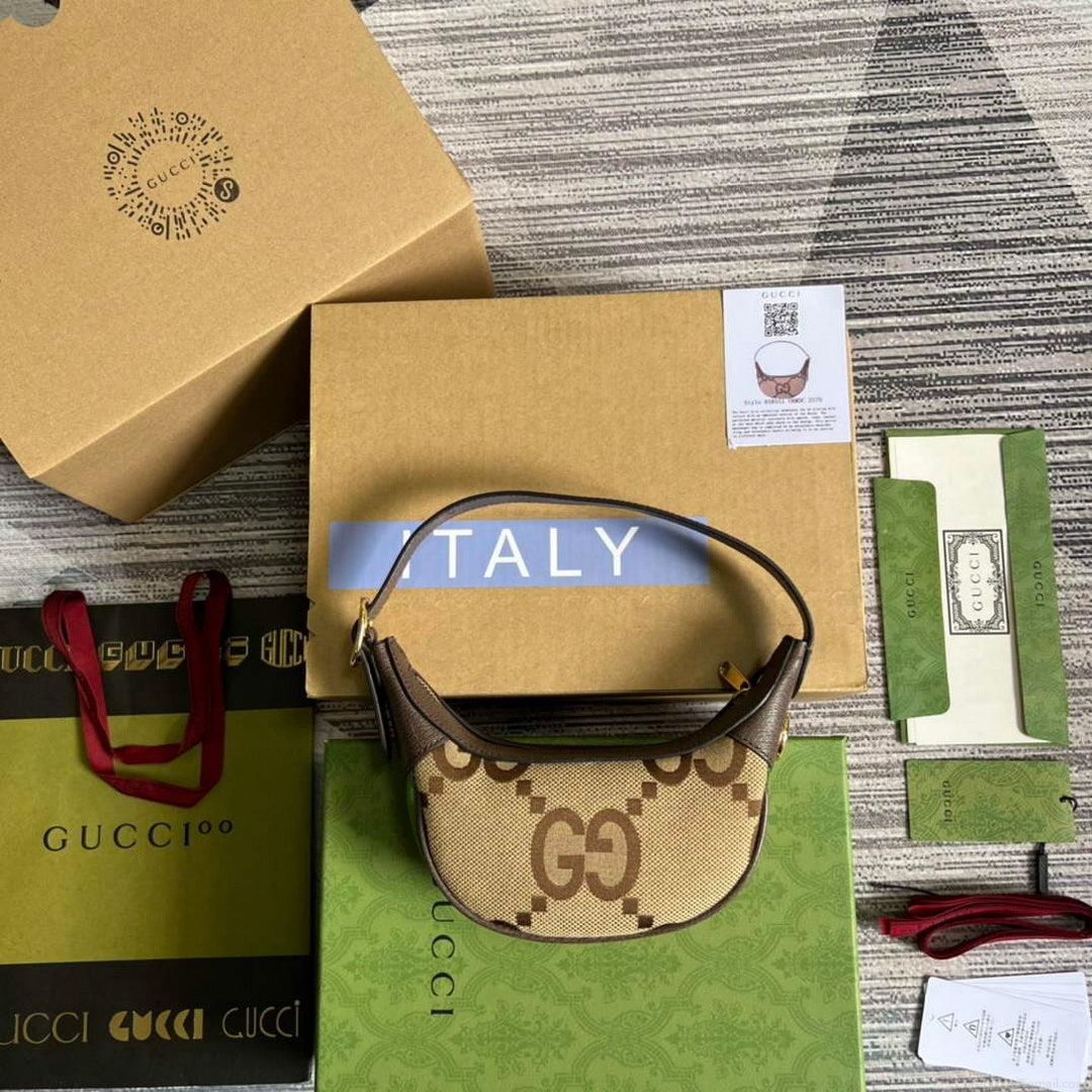 Gucci 658551 Ophidia Jumbo GG Mini Bag Brown