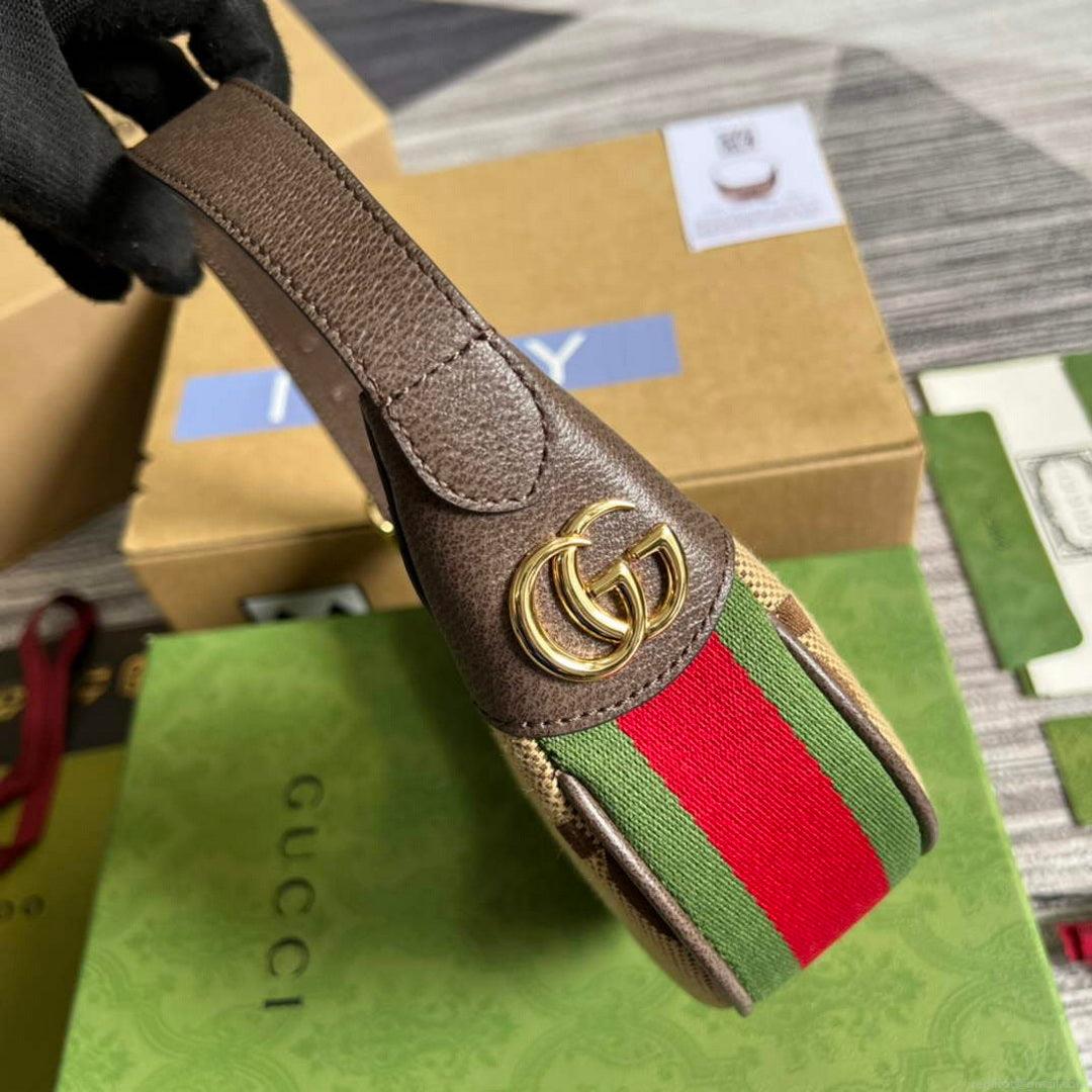 Gucci 658551 Ophidia Jumbo GG Mini Bag Brown