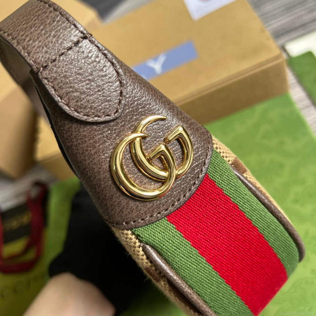 Gucci 658551 Ophidia Jumbo GG Mini Bag Brown