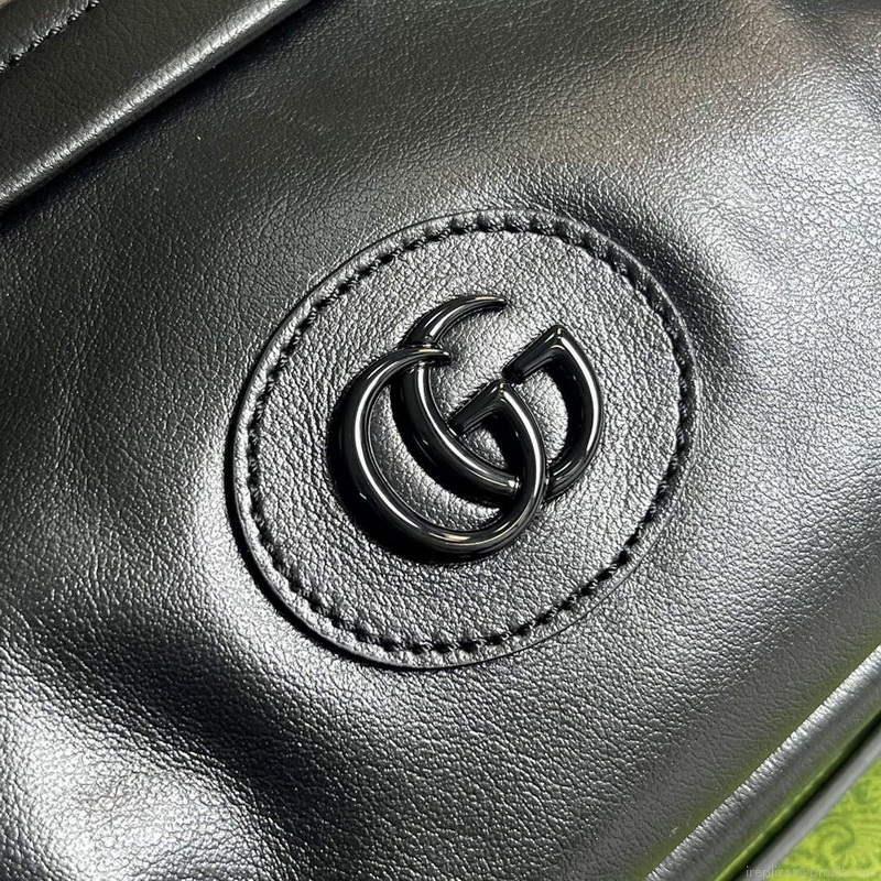 Gucci 725696 Shoulder bag with tonal Double G Black