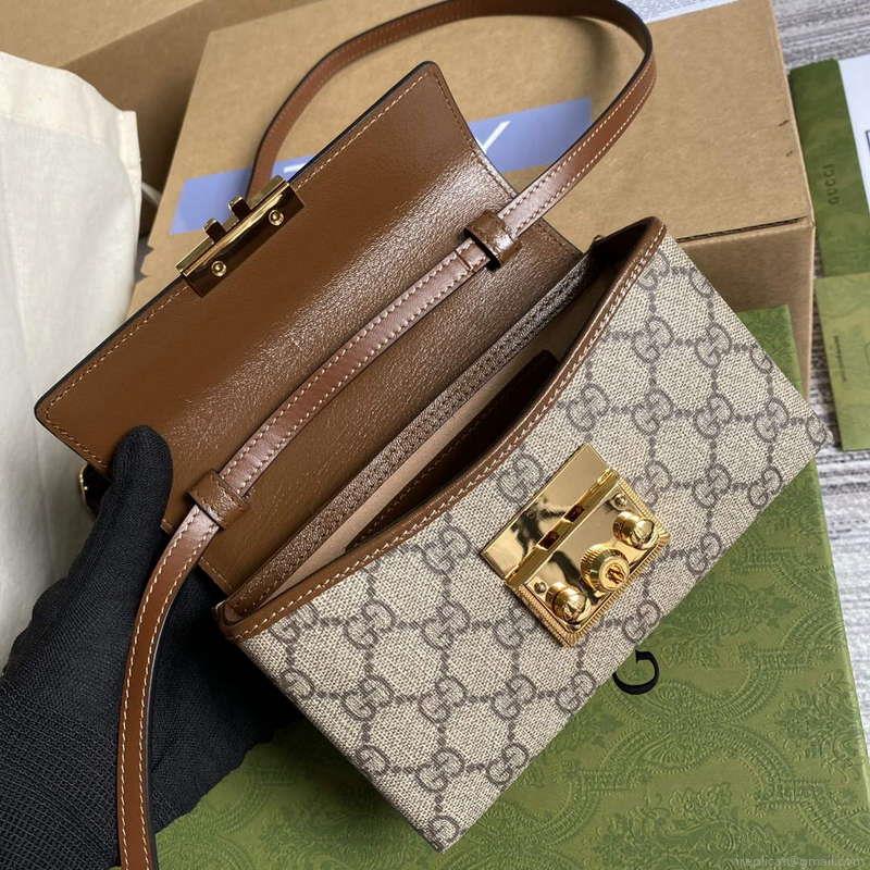 Gucci 652683 Padlock Mini Bag Black and brown