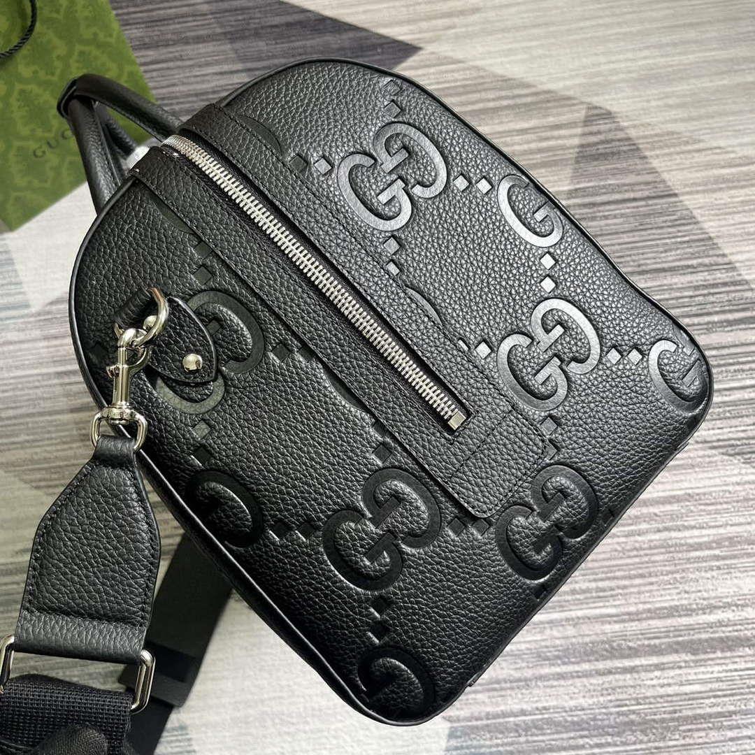 Gucci 725282 Jumbo GG Small Duffle Bag Black