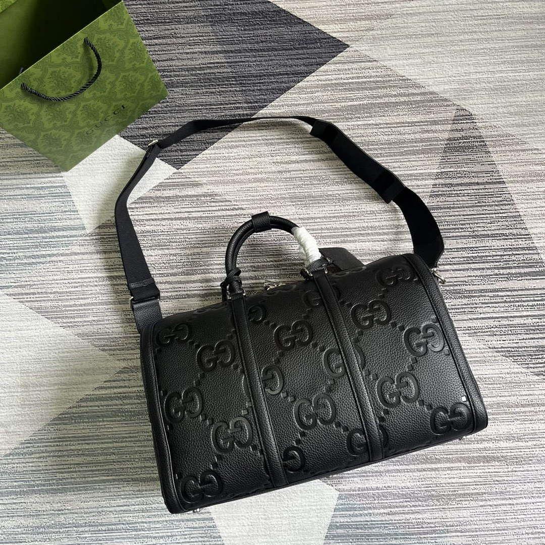 Gucci 725282 Jumbo GG Small Duffle Bag Black
