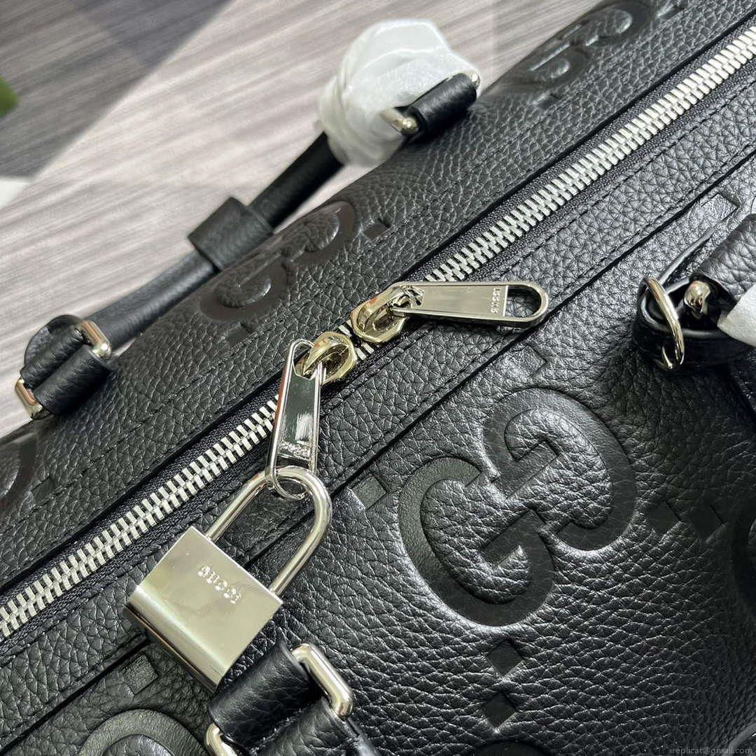 Gucci 725282 Jumbo GG Small Duffle Bag Black