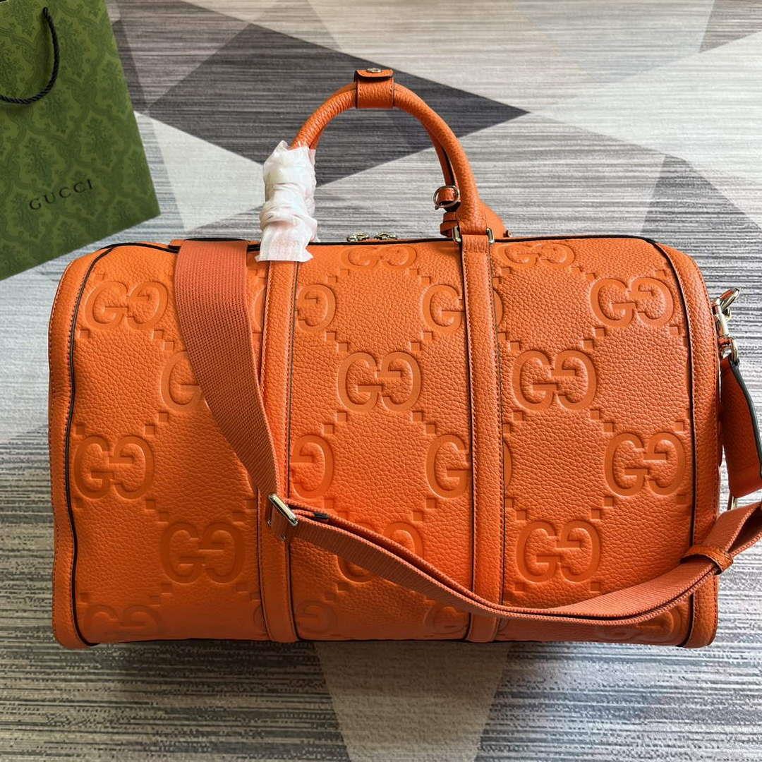 Gucci 725282 Jumbo GG Small Duffle Bag Orange