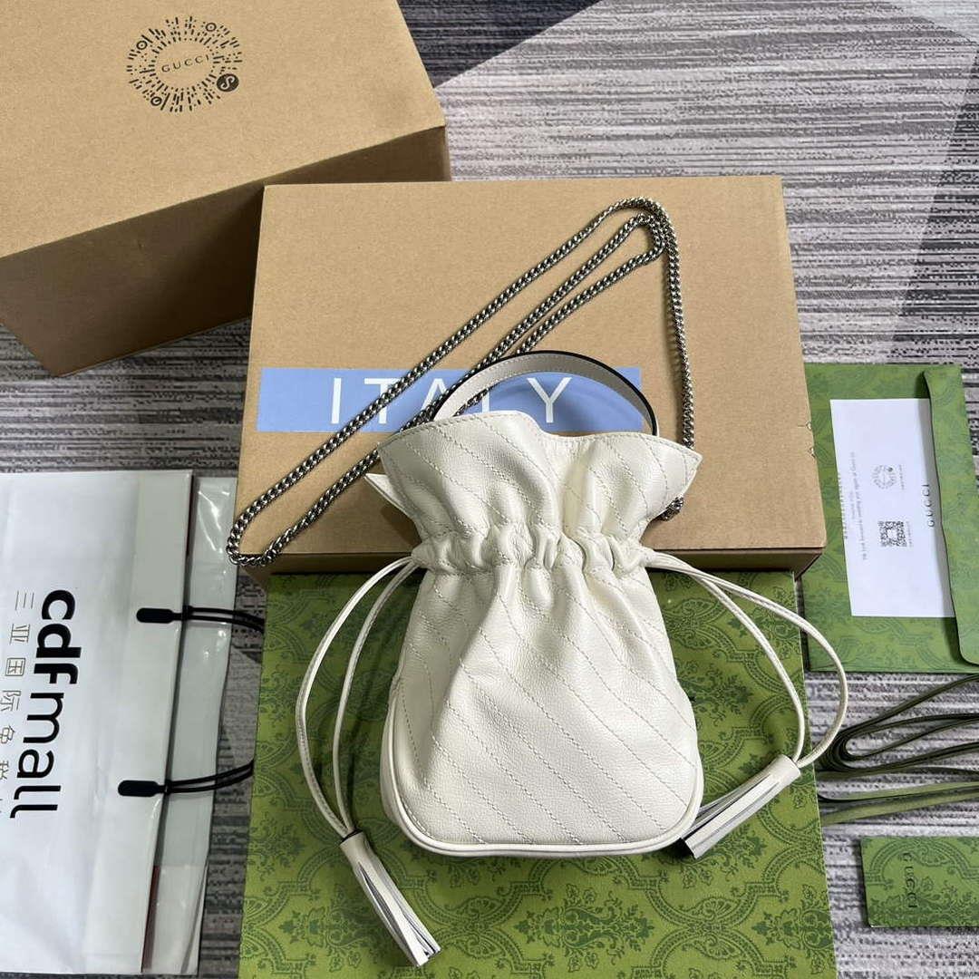 Gucci 760313 Gucci Blondie Mini Bucket Bag White