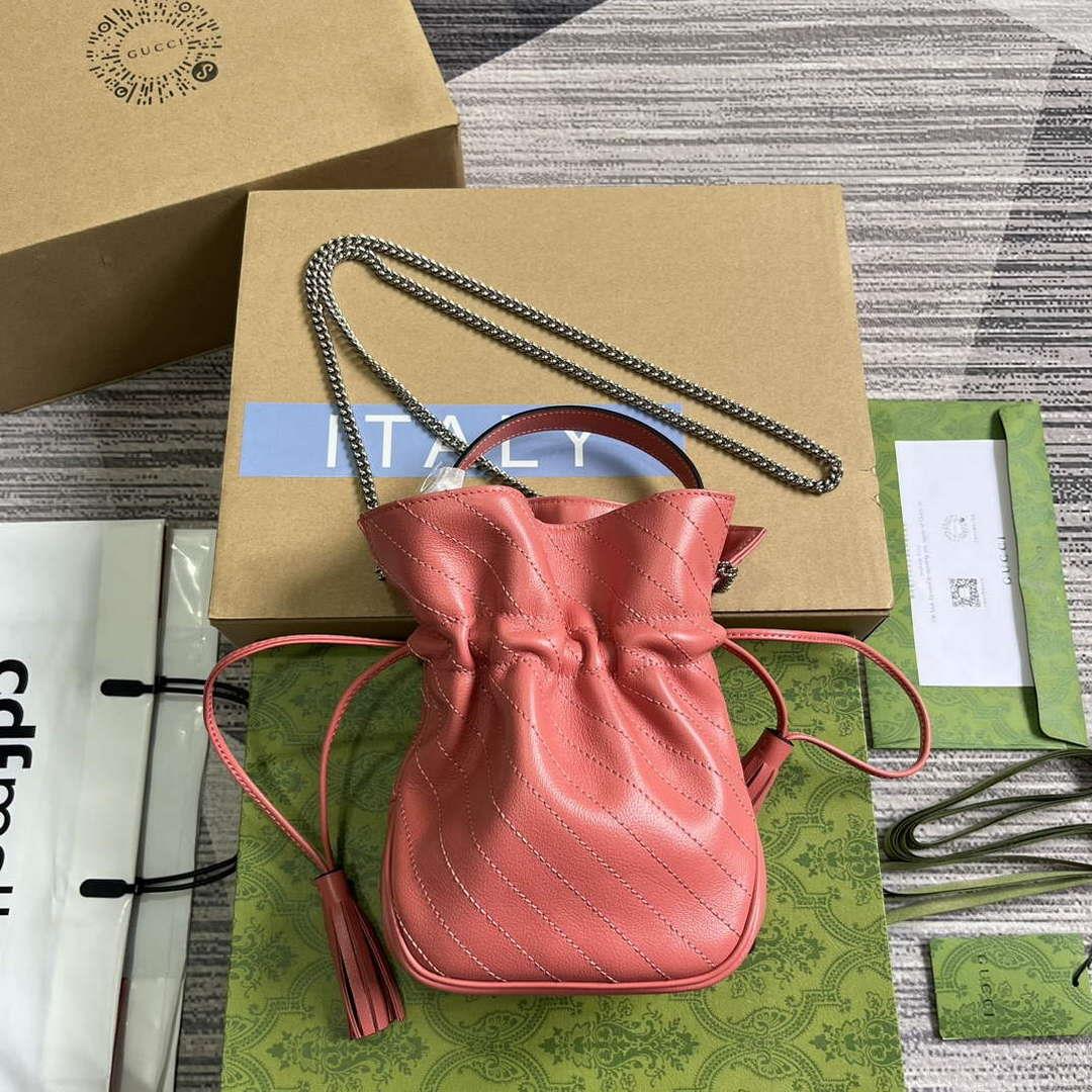 Gucci 760313 Gucci Blondie Mini Bucket Bag Pink