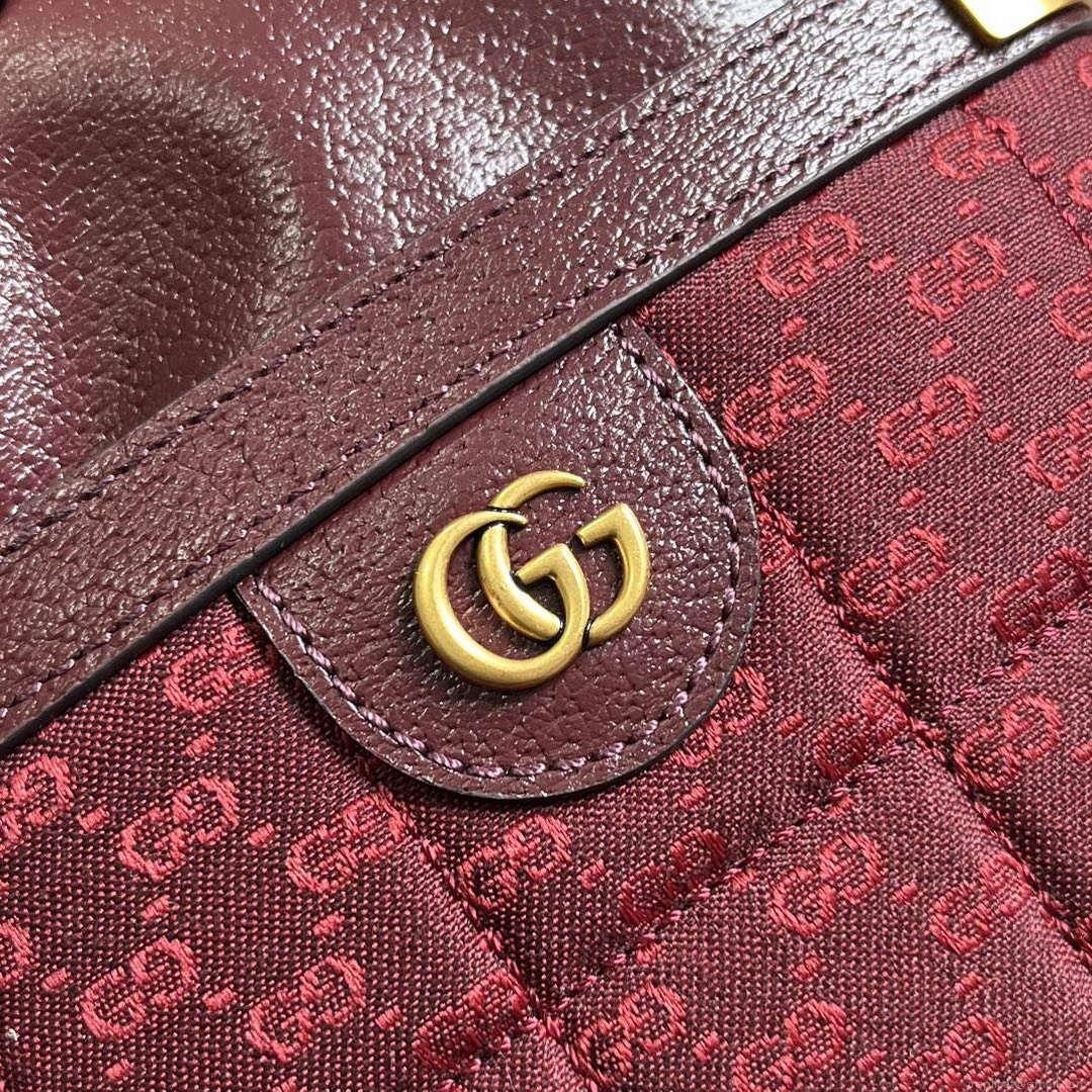 Gucci 752583 Ophidia GG Bucket Bag Red