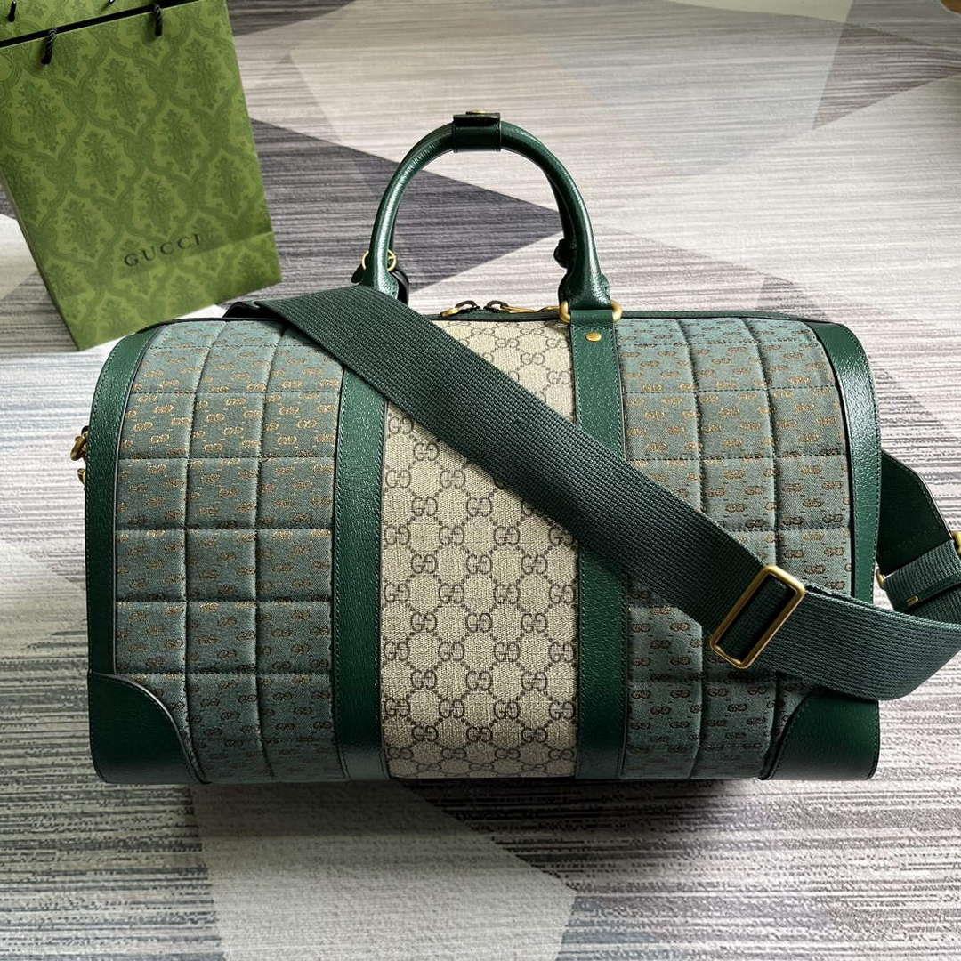 Gucci 724642 Mini GG Canvas Small Duffle Bag Green