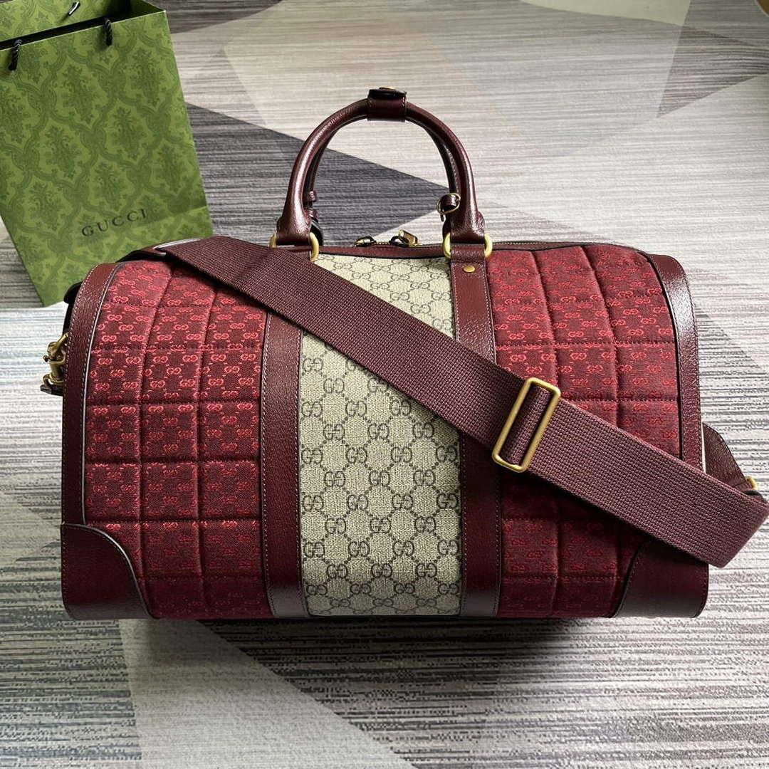 Gucci 724642 Mini GG Canvas Small Duffle Bag Red