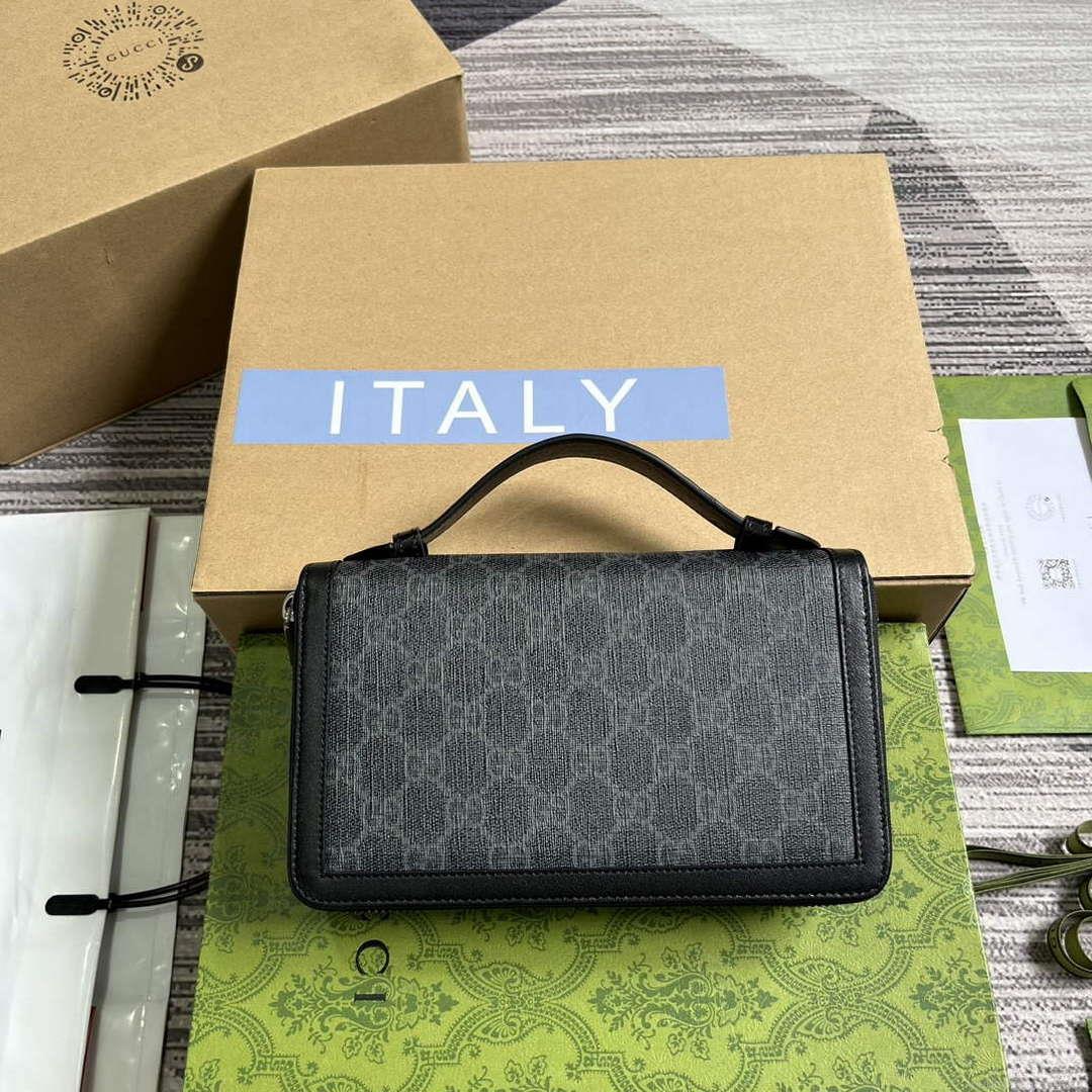 Gucci 358933 GG Travel Document Package Black