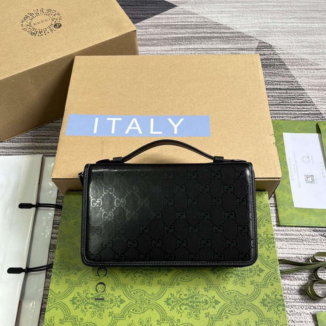 Gucci 336298 Travel Document Package Black