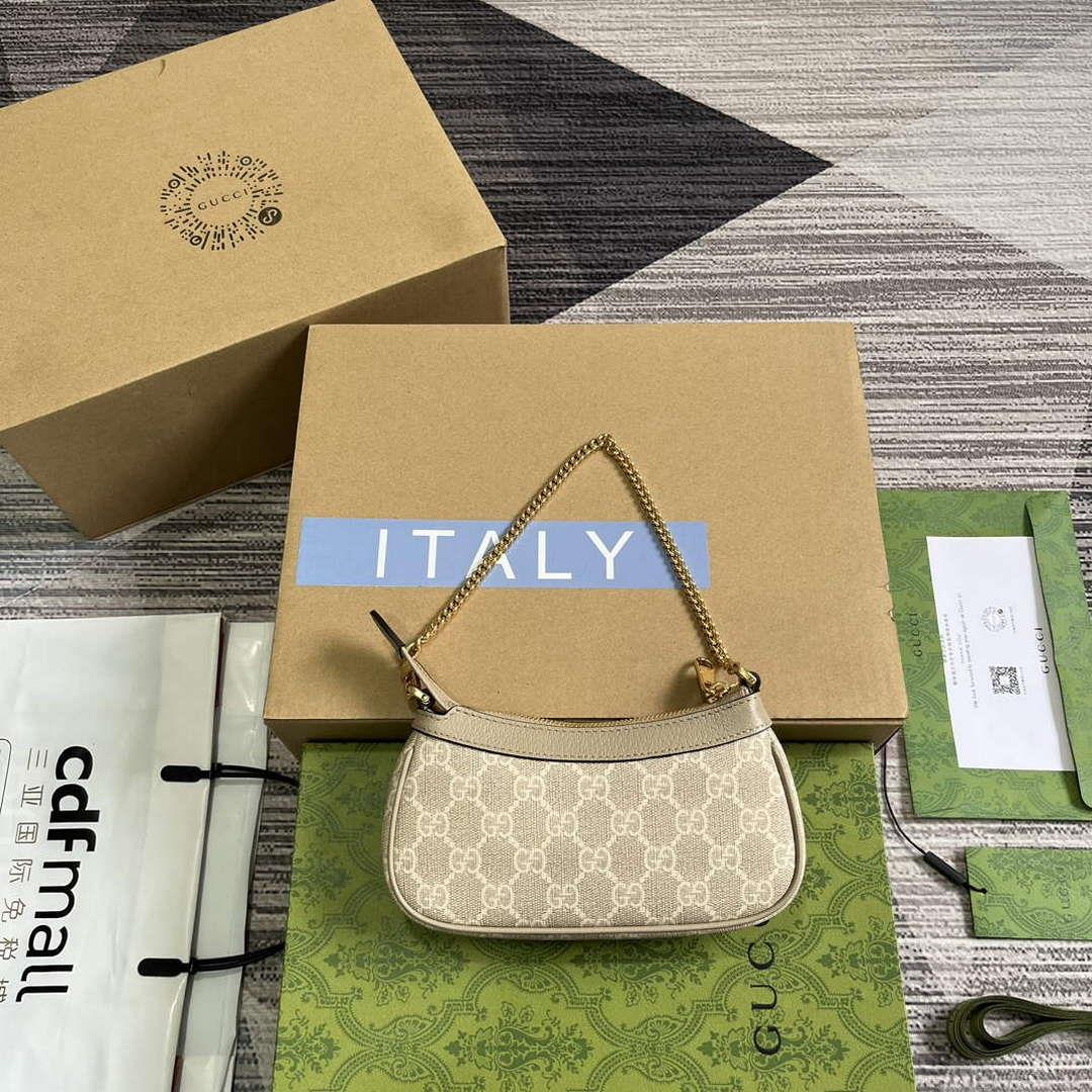 Gucci 764960 Ophidia Mini Bag Beige
