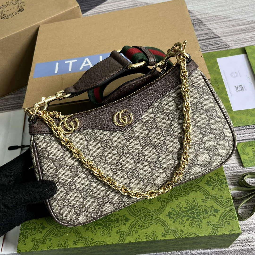 Gucci 735132 Ophidia GG Small Handbag Brown