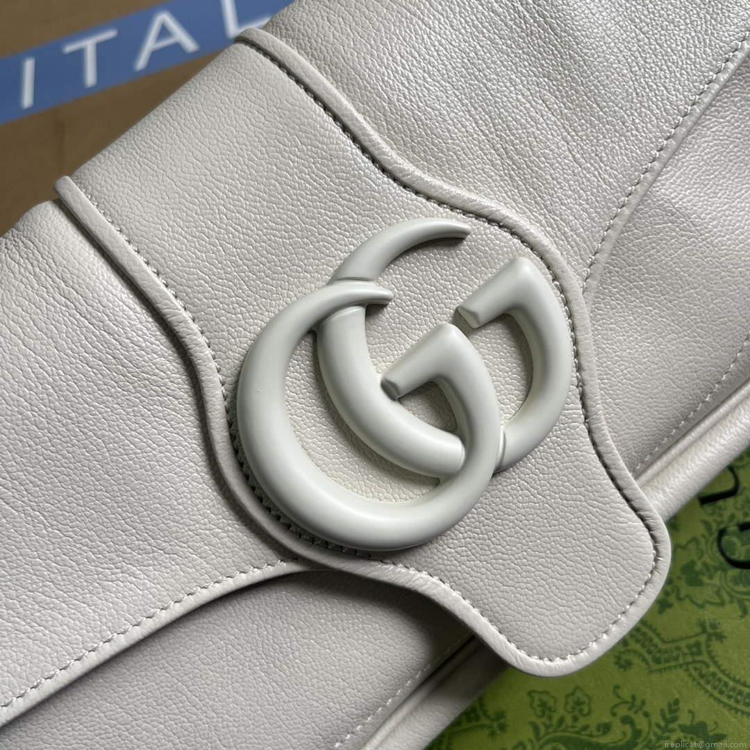Gucci ‎767226 Aphrodite Small Shoulder Bag White soft leather