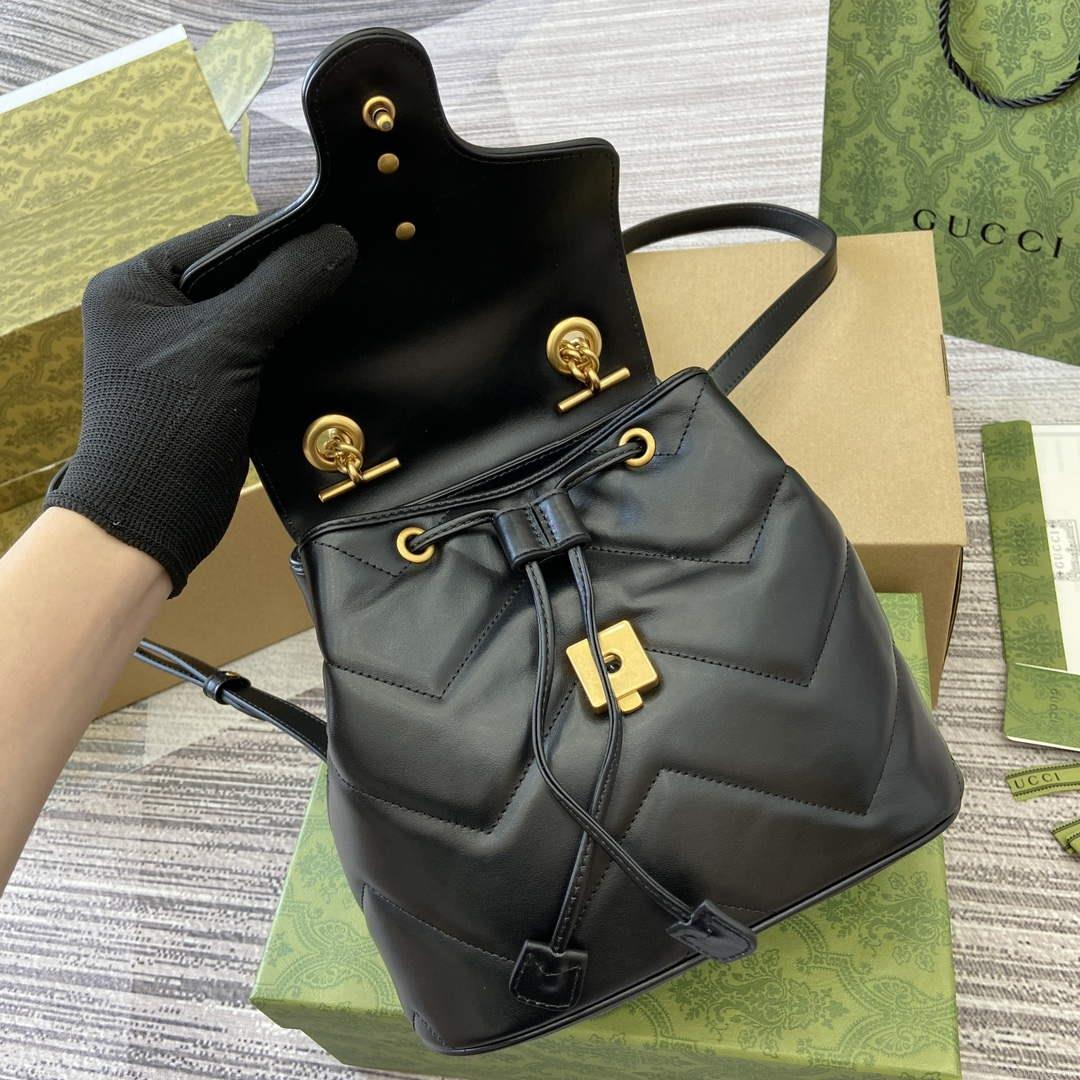 Gucci 777253 GG Marmont Mini Backpack Black