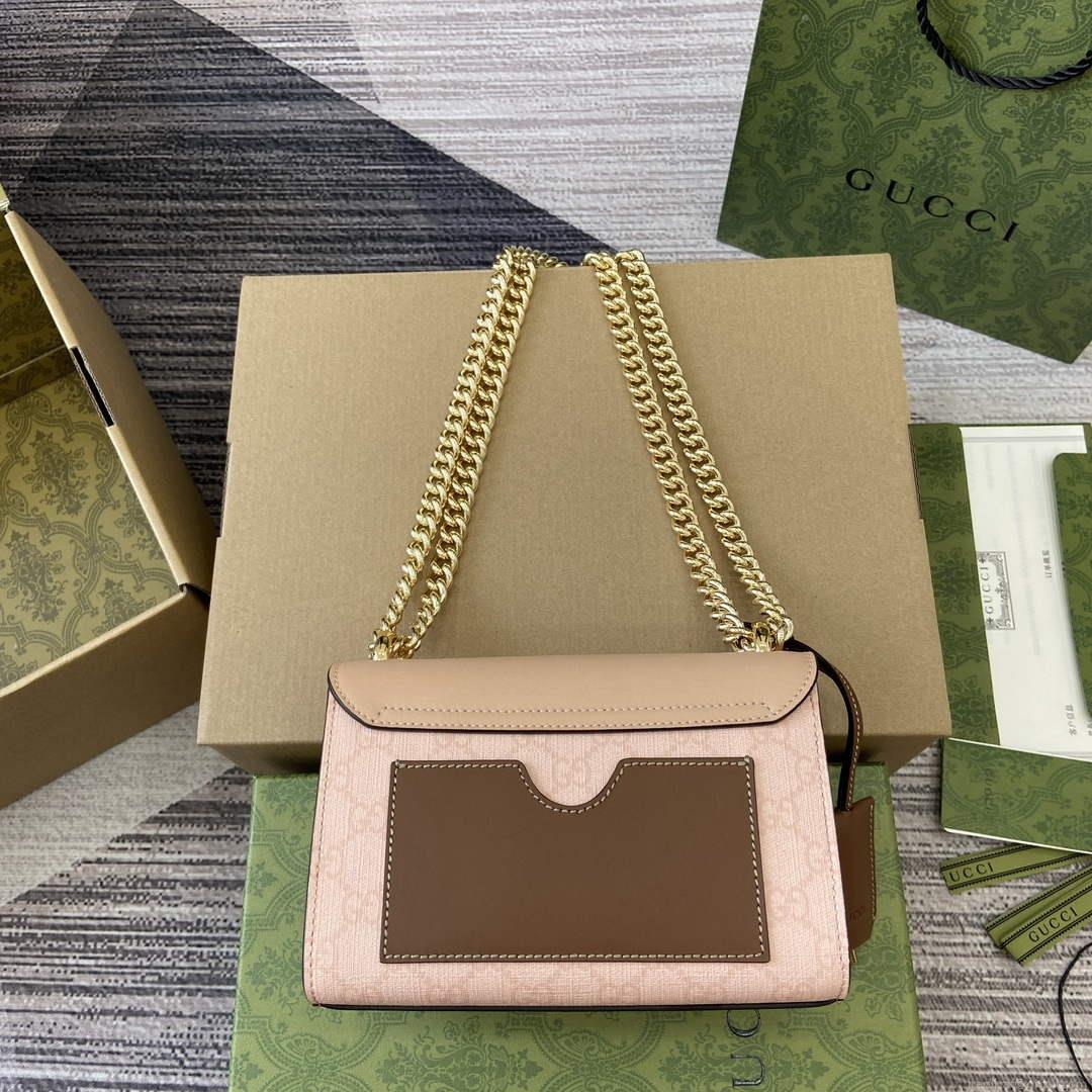Gucci 409487 Padlock Small Shoulder Bag Pink