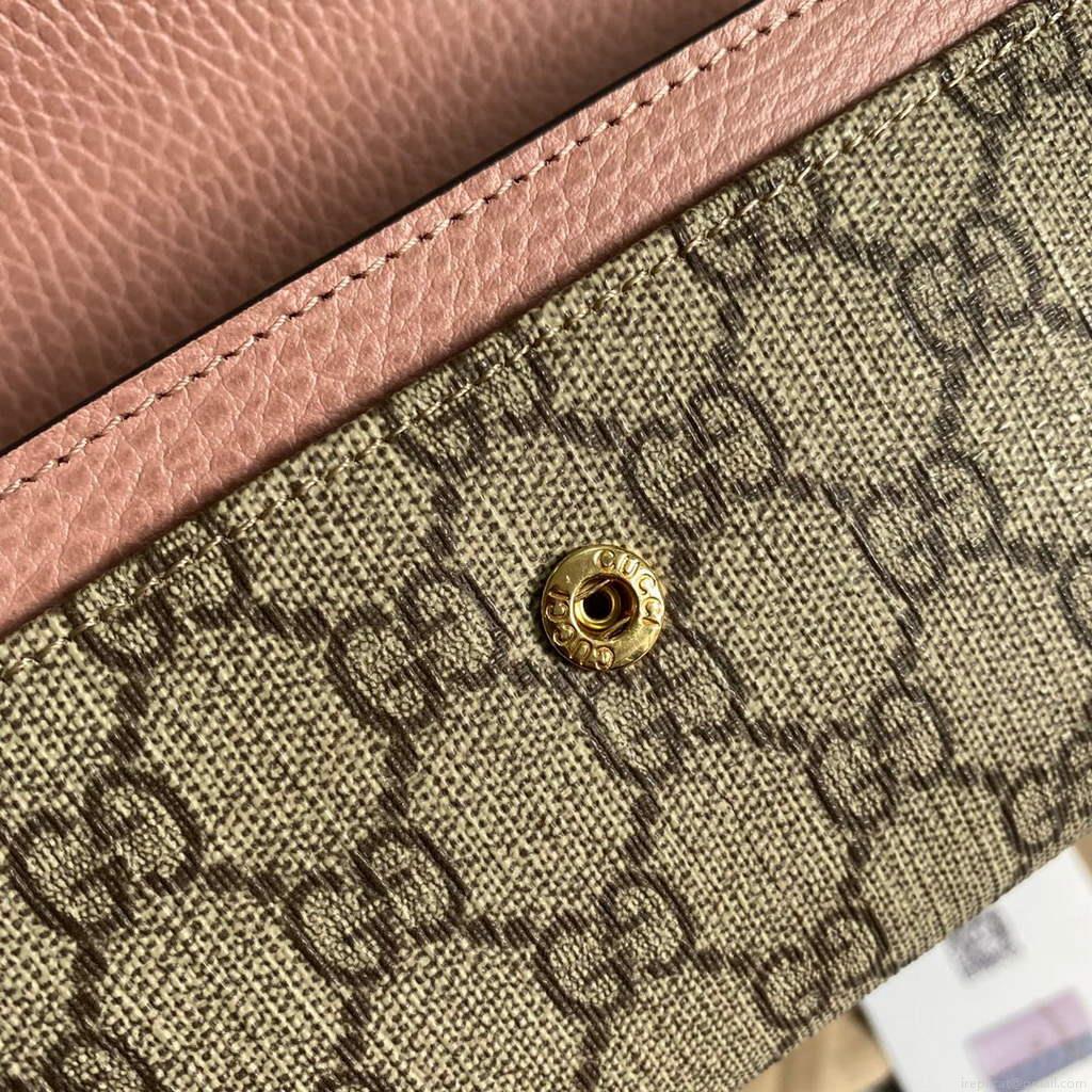 Gucci 546585 GG Marmont Chain Wallet Pink