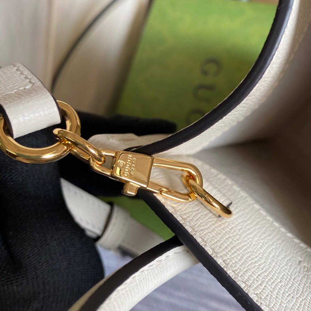 Gucci 671623 Mini Tote Bag With Lnterlocking G White