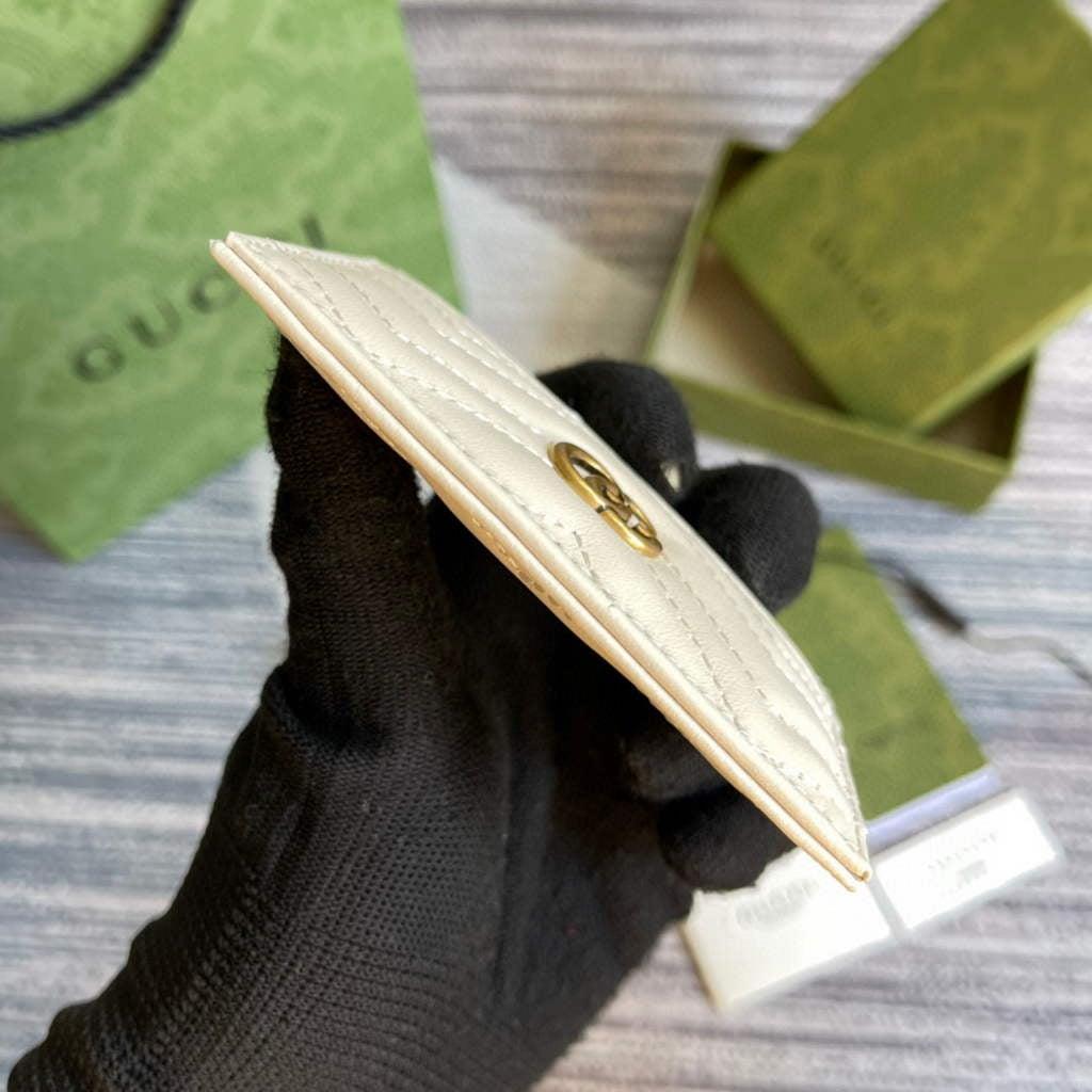 Gucci GG Marmont Card Case 443127 White