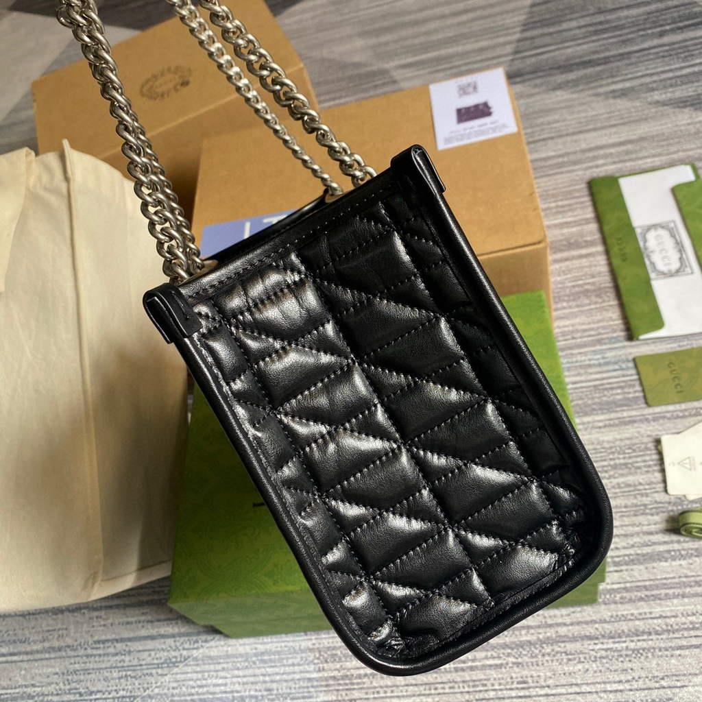 Gucci 681483 GG Marmont small tote bag Black