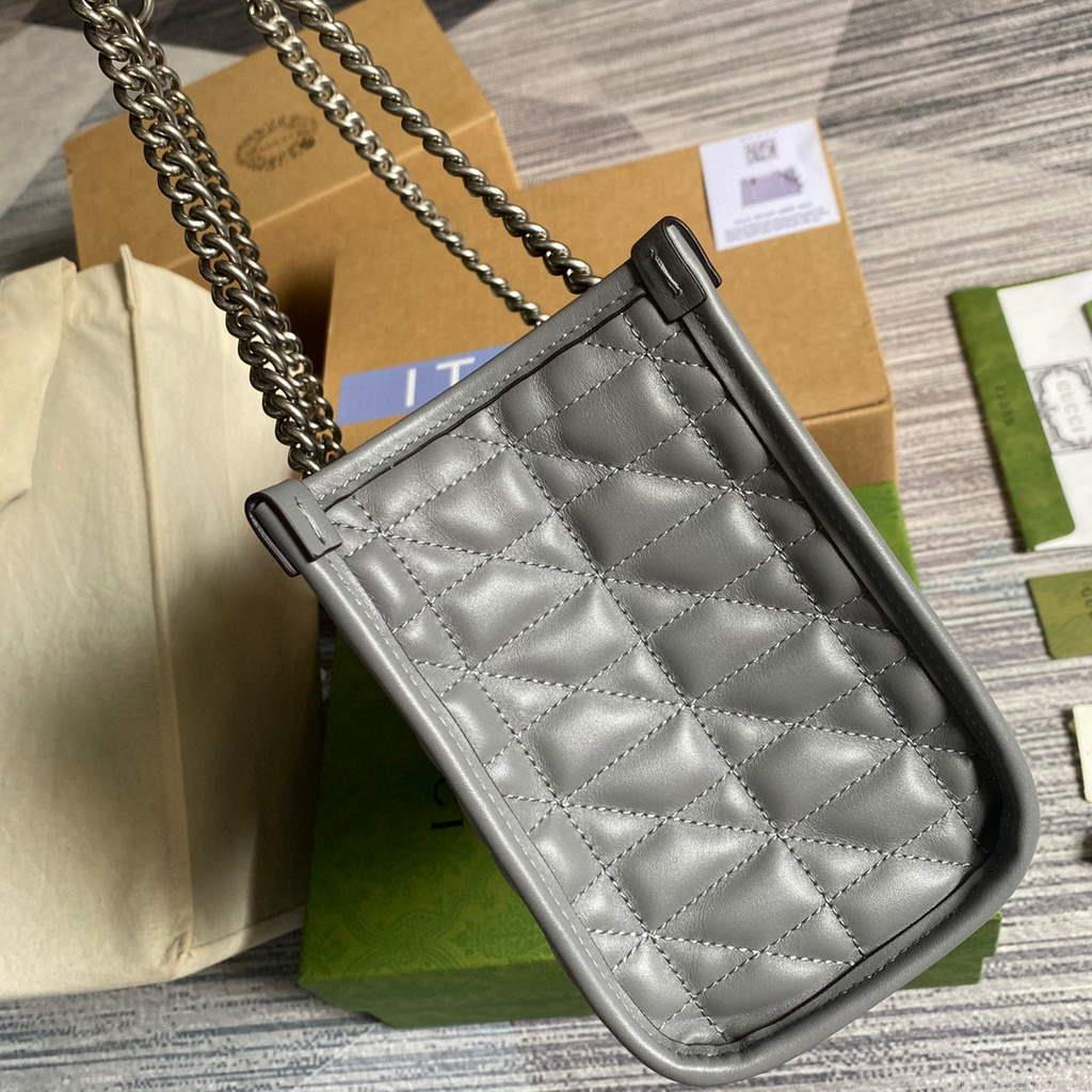 Gucci 681483 GG Marmont small tote bag Grey