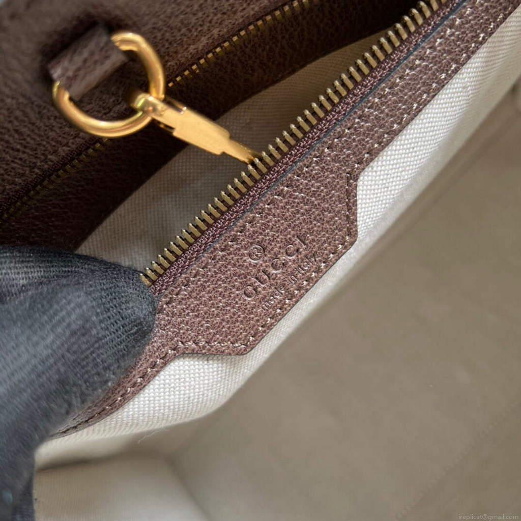 Gucci 659983 GG Small Tote Bag Brown Blue