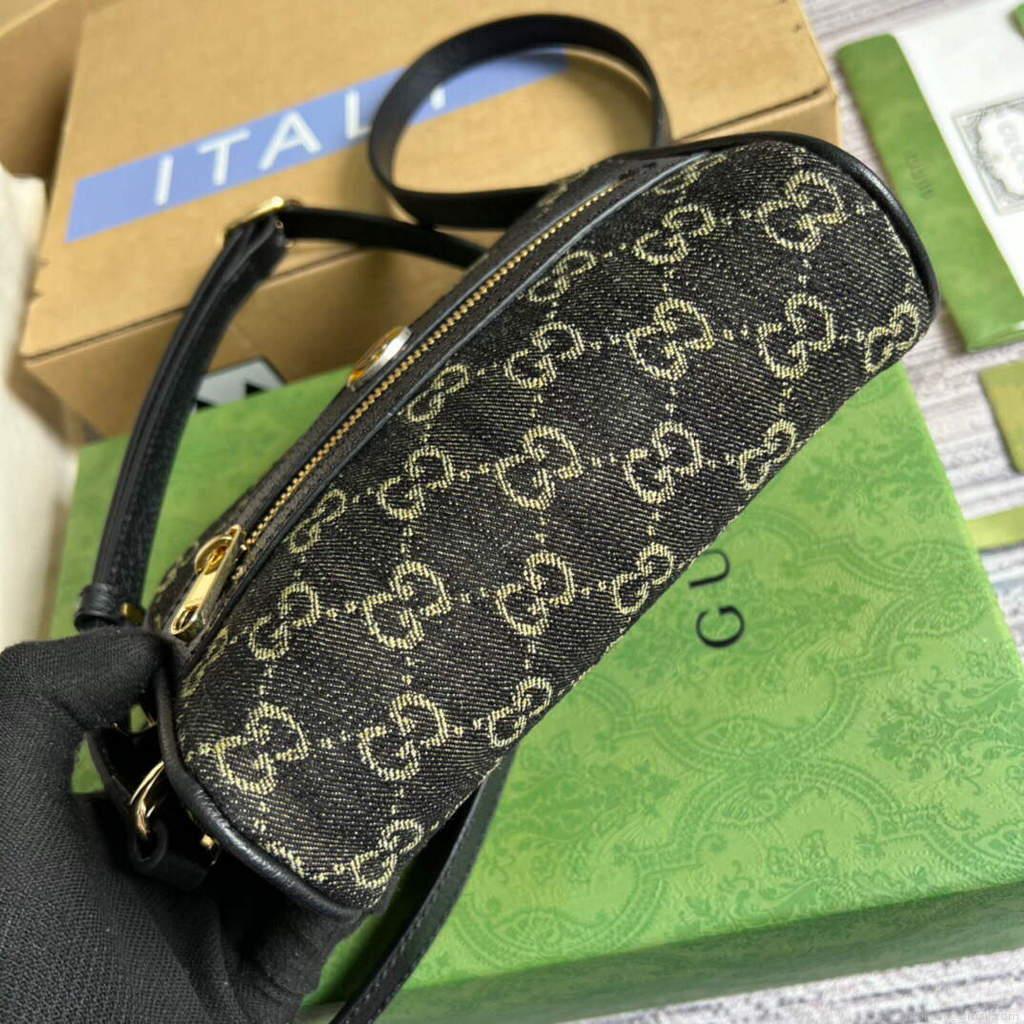 Gucci 517350 Ophidia GG Mini Bag Black