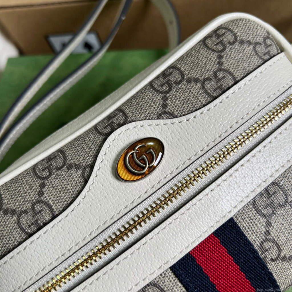 Gucci 517350 Ophidia GG Mini Bag With Web White
