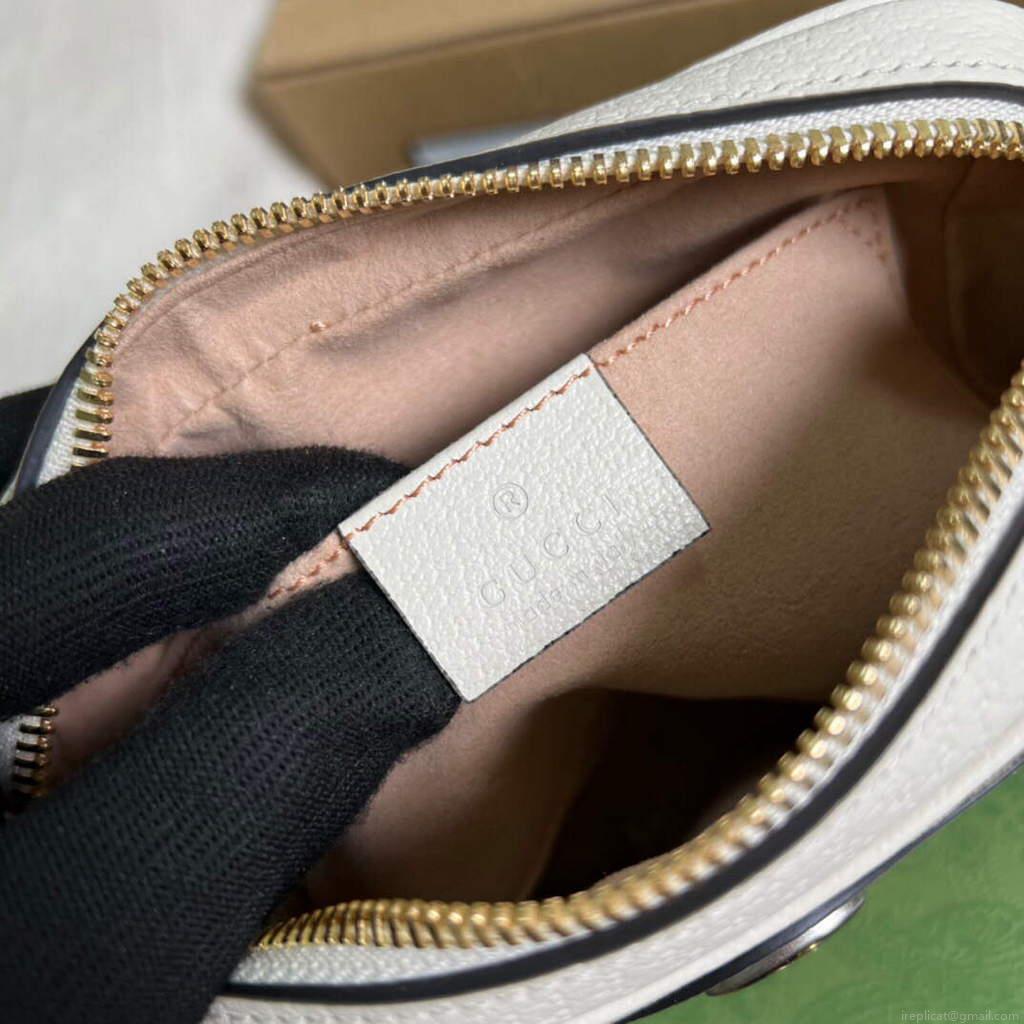 Gucci 517350 Ophidia GG Mini Bag With Web White