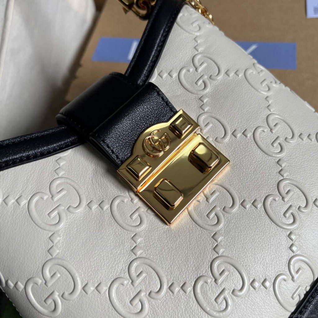Gucci 675788 Small GG Shoulder Bag White