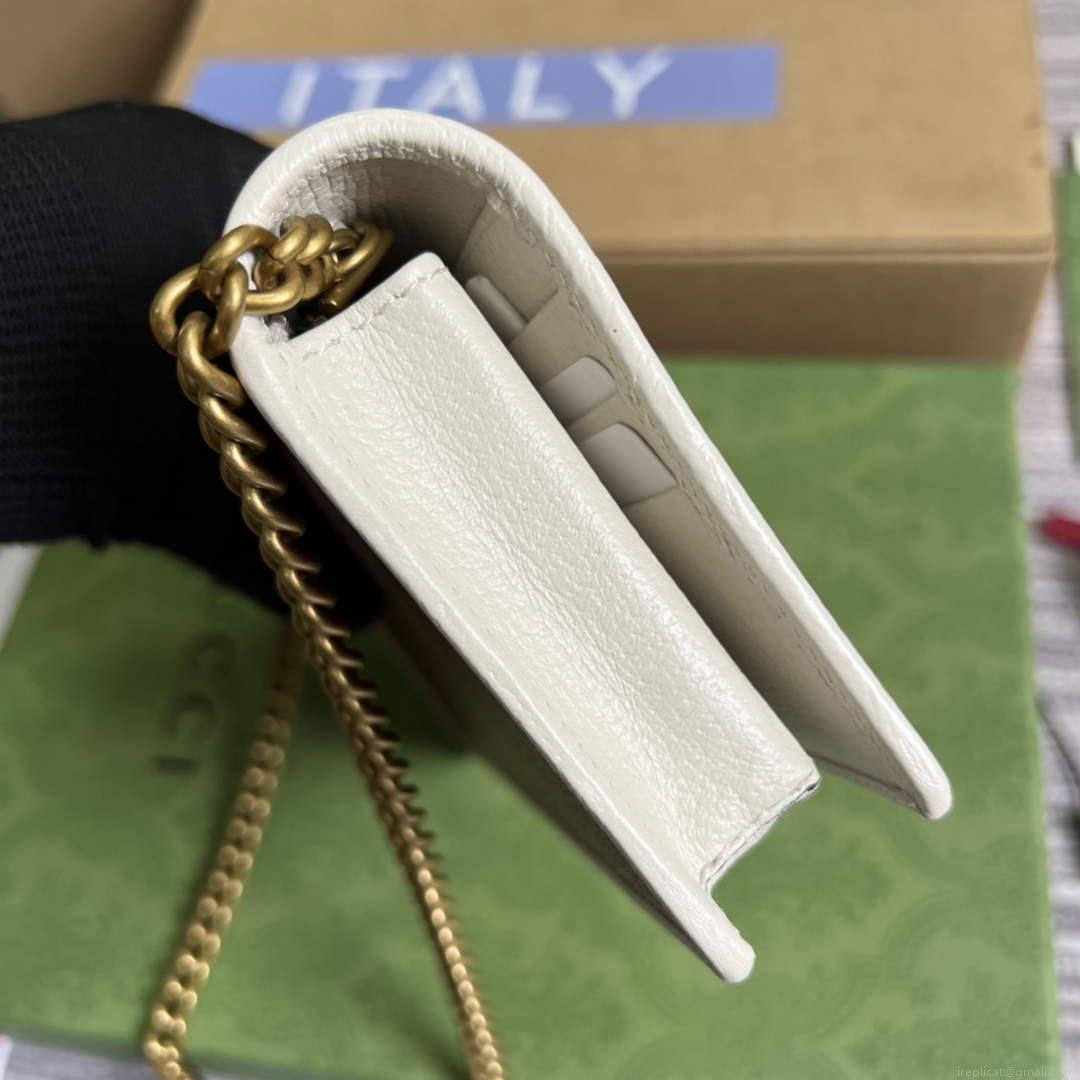 Adidas x Gucci ‎621892 wallet with chain Off-white and red leather